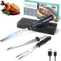 Haushof Cordless Electric Knife Sets For Meat Slicing 8V Carving