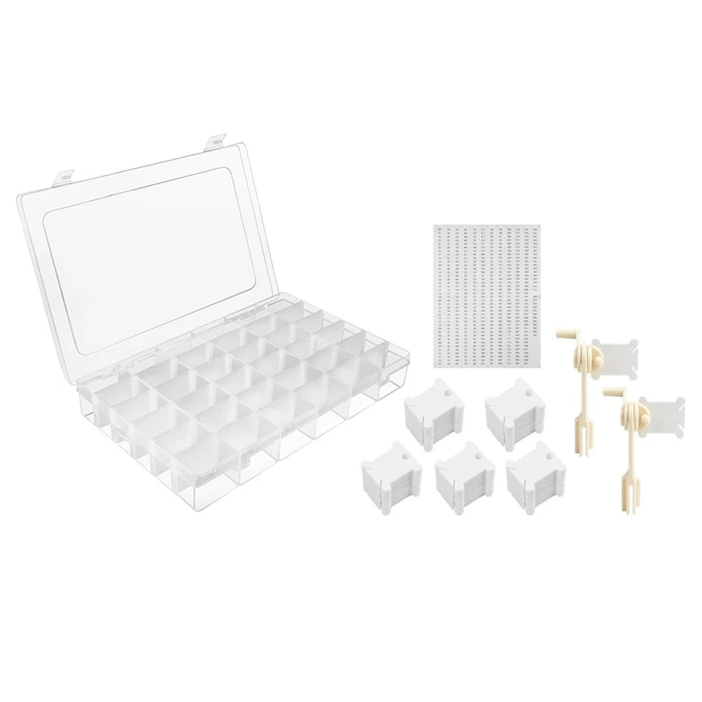 Embroidery Floss Organizer Kit With 200 Bobbins And Two Convenient
