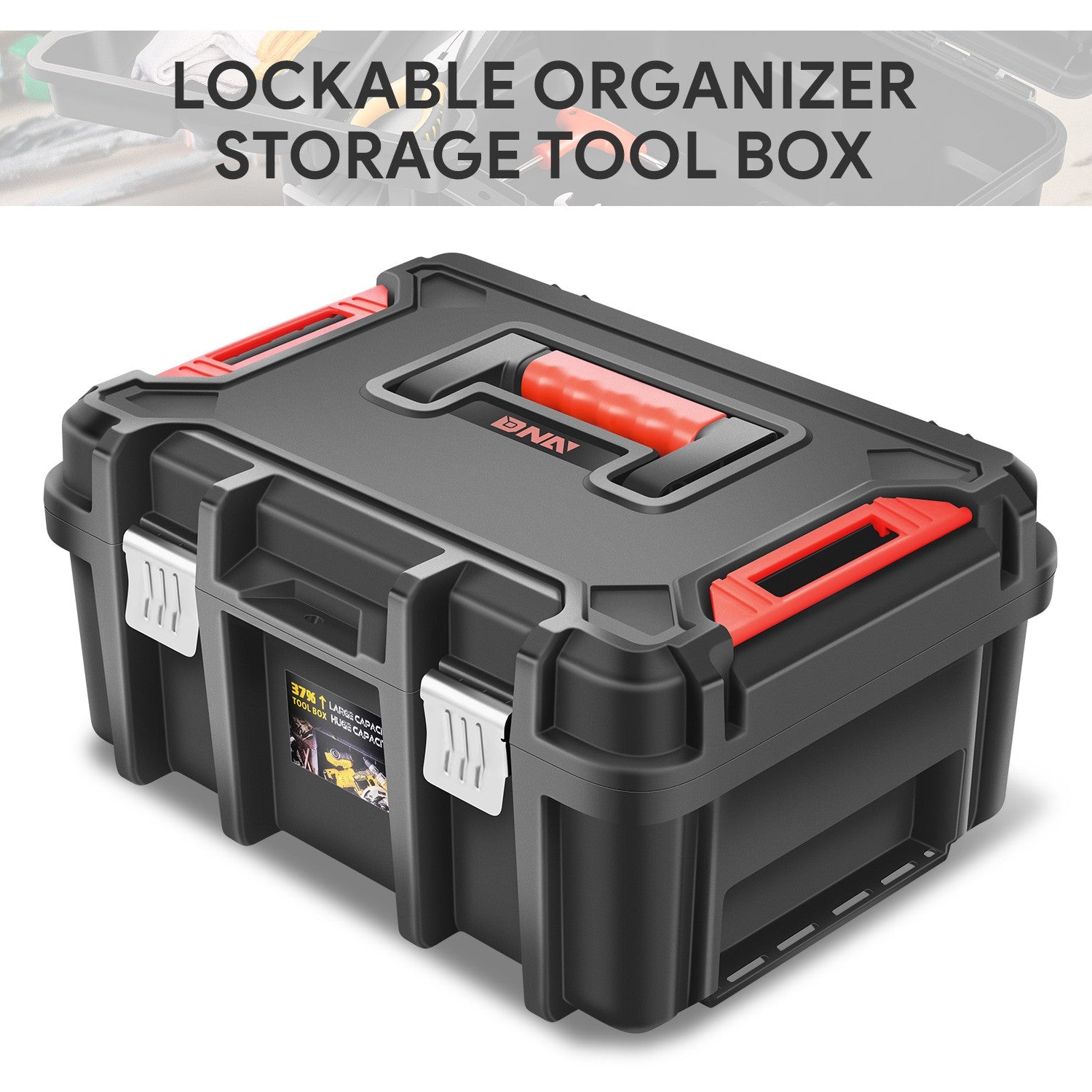 Utility Rolling Tool Deep Organizer Lockable Box Drawer w/ Removable