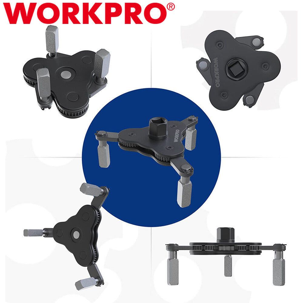 WORKPRO Universal Oil Filter Wrench Adjustable Magnetic Oil Filter