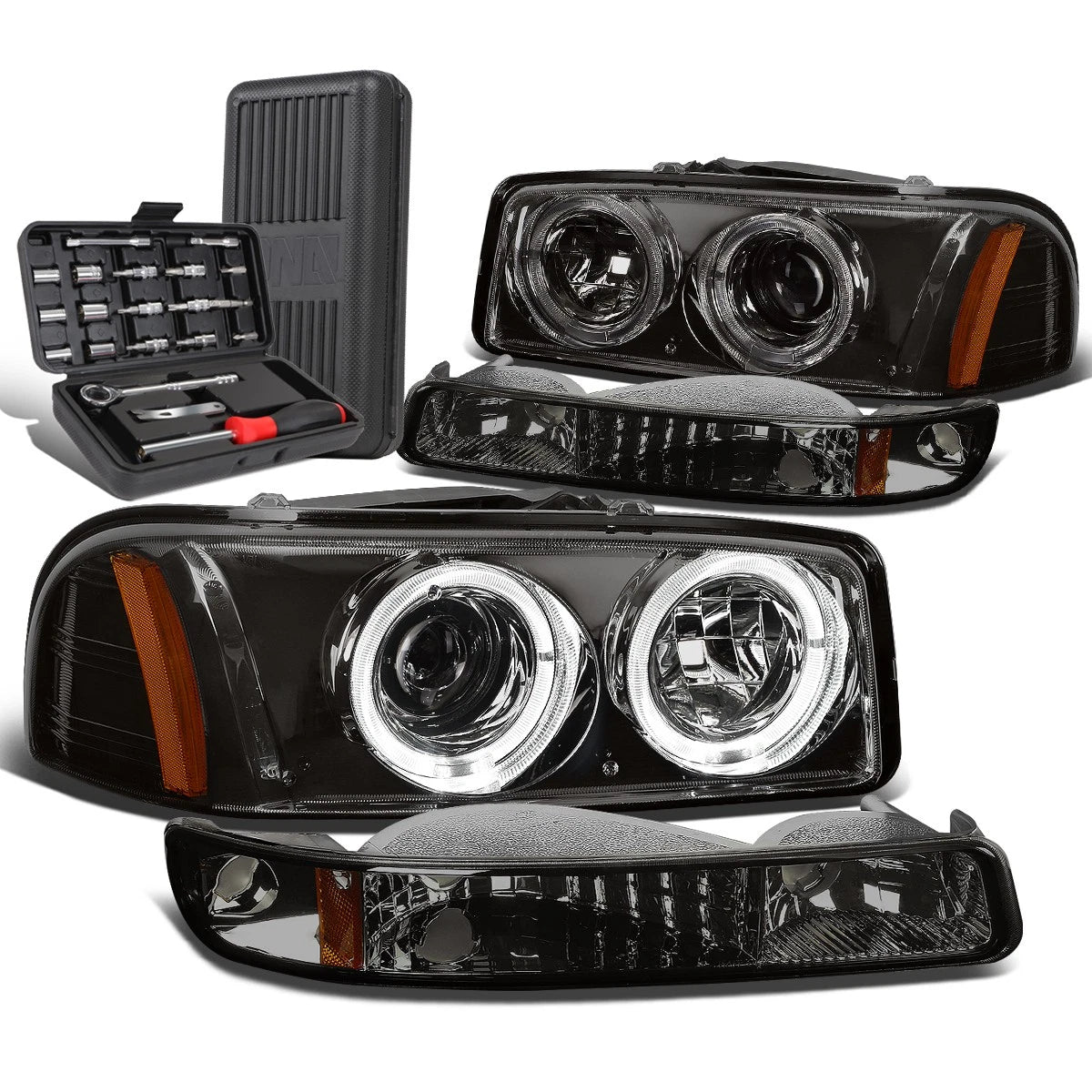 For 1999-2006 Sierra Dual Halo Projector Headlight | Built Supply Co
