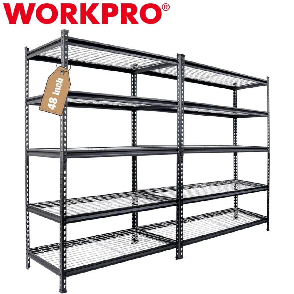 Workpro 5-tier Metal Storage Shelving Unit Storage Rack Shelf