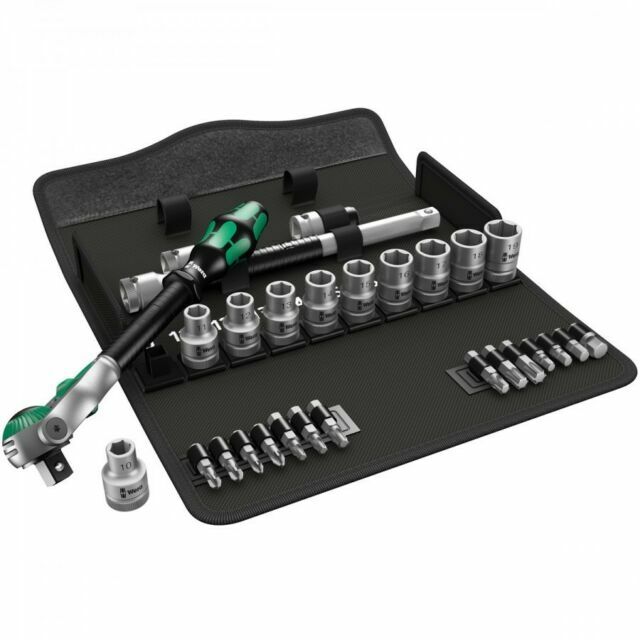 Wera 05004076001 8100 SC 28 Piece 1/2" Drive Metric Zyklop Speed Ratchet Set
