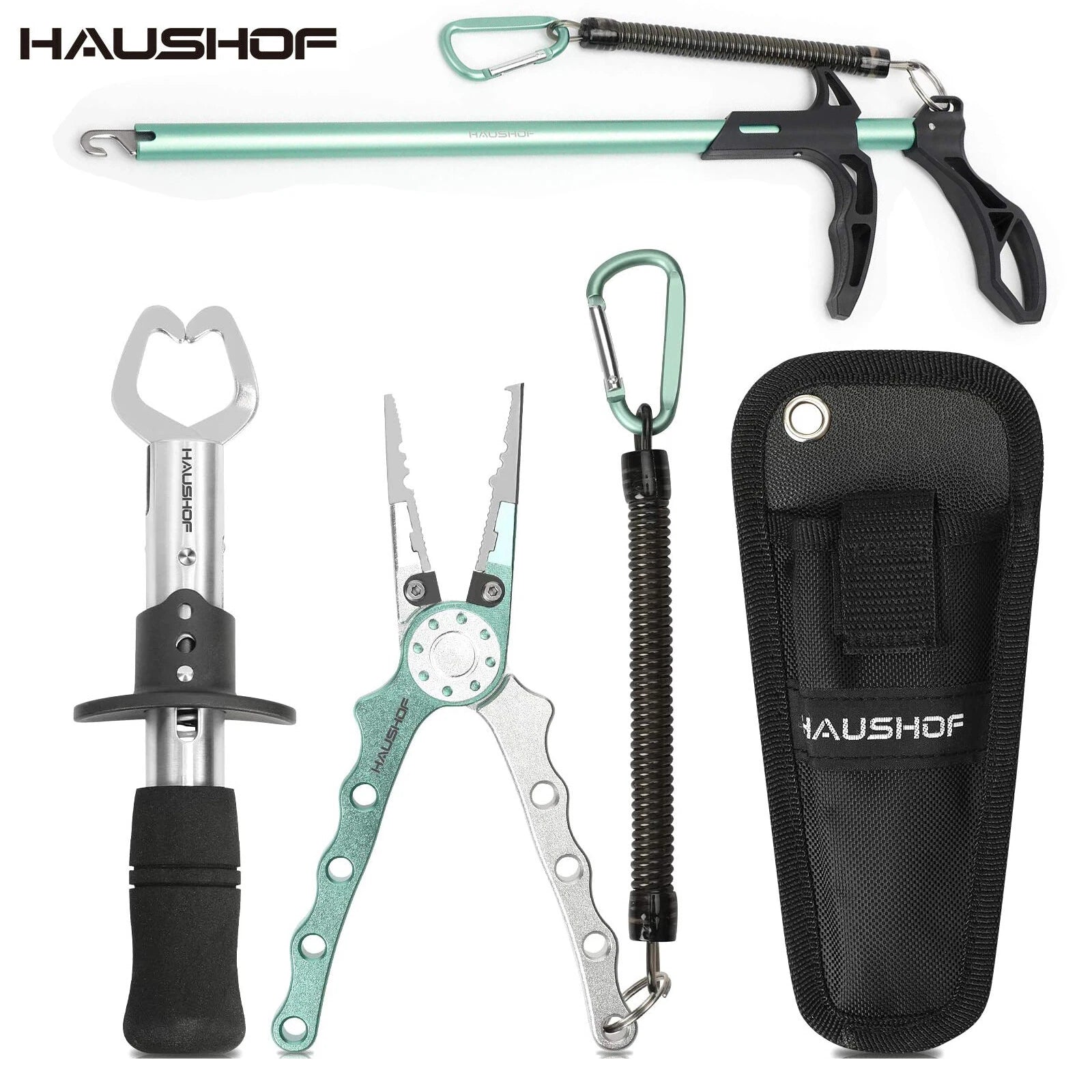 Haushof Fishing Pliers Scissors Line Cutter Hook Remover Fish Gripper
