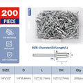 WORKPRO 200PC Aluminum Blind Rivets 1/4"x1/2" Pop Rivet Assortment