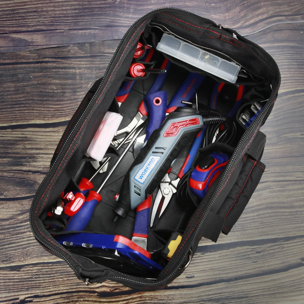 WORKPRO 16-in Close Top Wide Mouth Tool Storage Bag with Water Proof