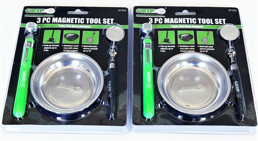 Grip Magnetic Parts Tray Set 3PC