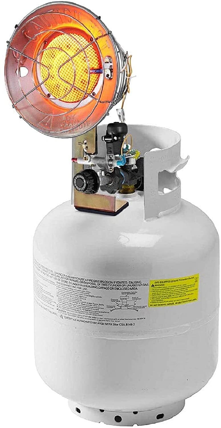 Portable 15000BTU Propane Tank Top Heater Safety Shut-off Valve &Tip-over Switch