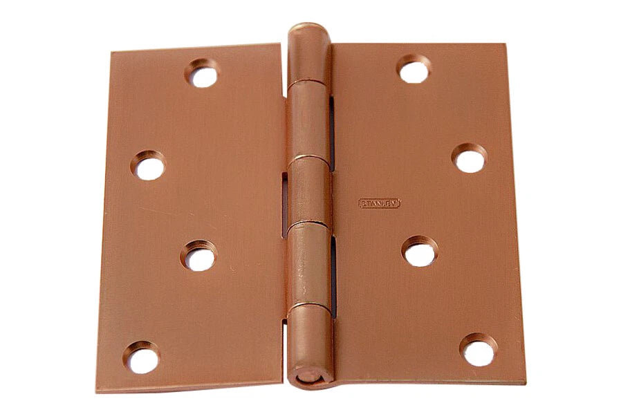 4pc-Pack Stanley 08-3010 4"/101mm Heavy Duty Door Hinges w Screws Satin Bronze