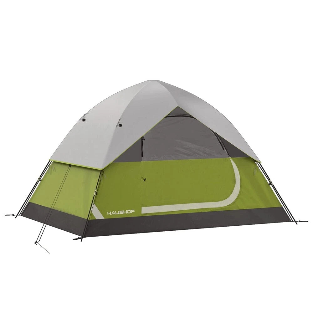 Haushof Portable 4-person Dome Tent 3 Season Camping Tent Removable