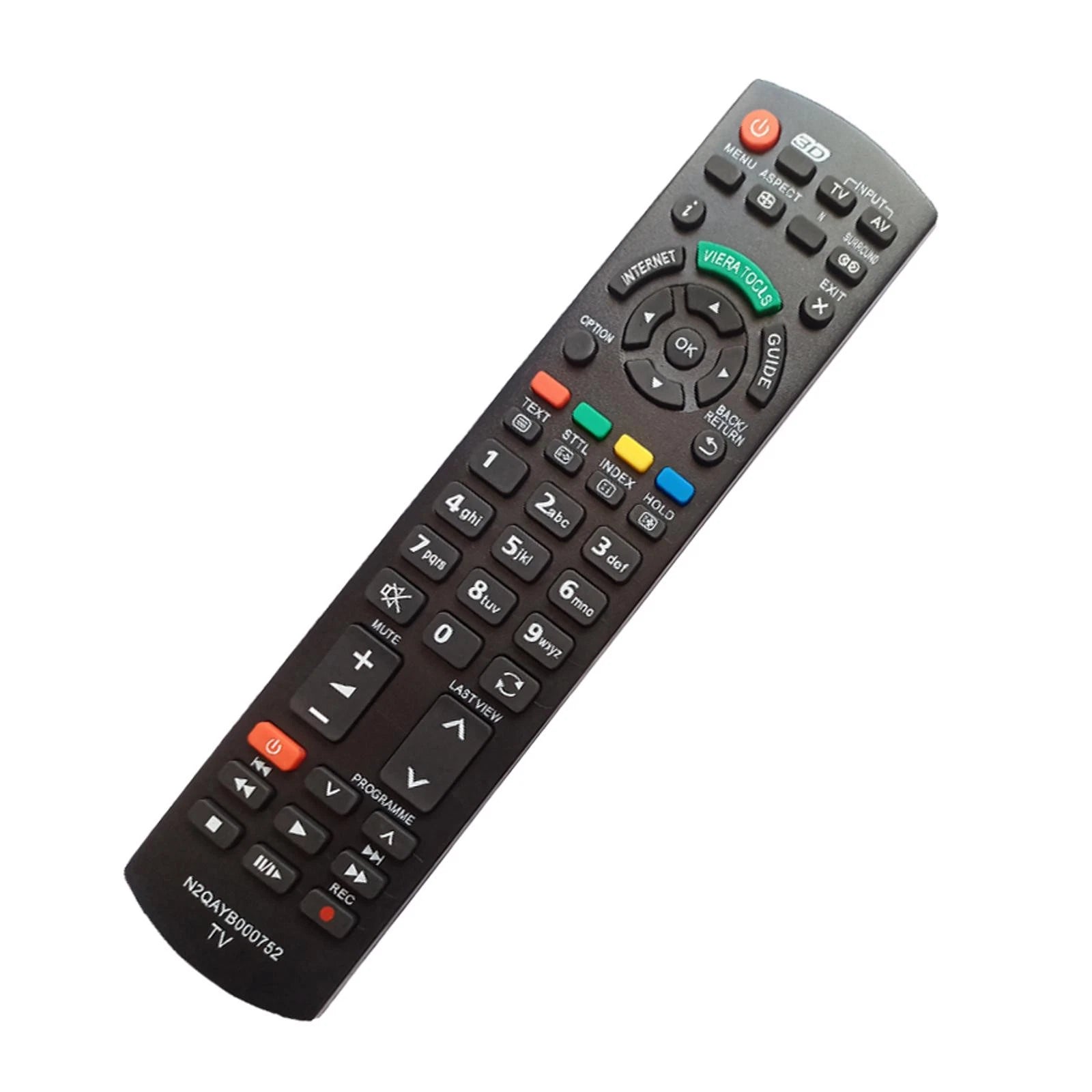 Low Power Consumption Black Remote Control For Panasonic Internet