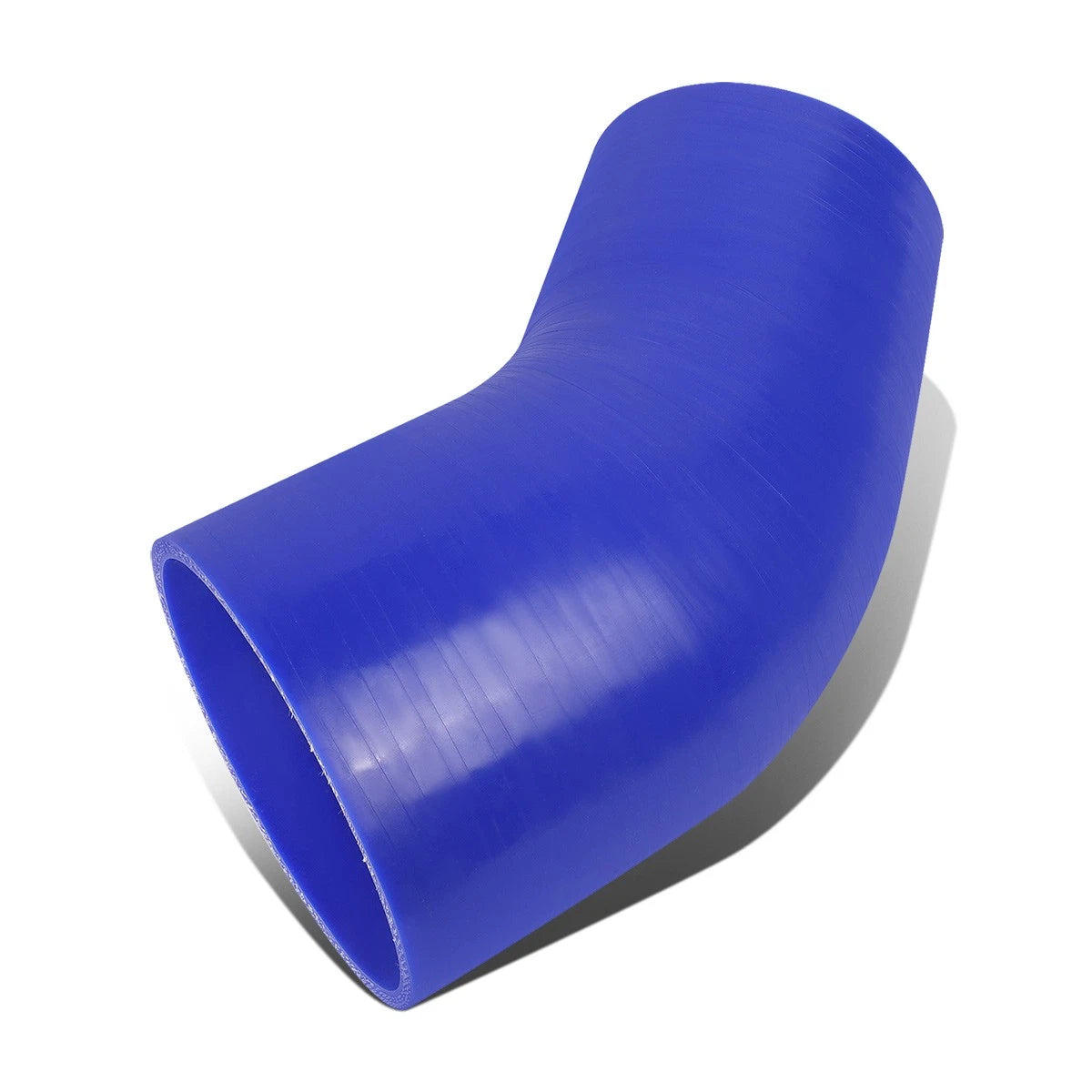 3"-3.5" 45-degree Elbow Reducer 3-ply Blue Silicone Hose Coupler For