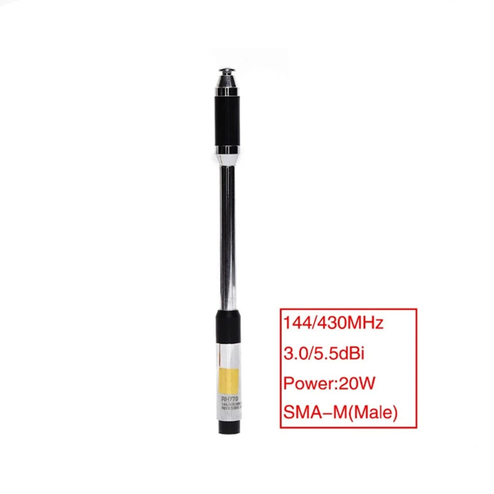 Rh770 Dual Band 144/430mhz Sma-m (Male) Radio Antenna For Yaesu