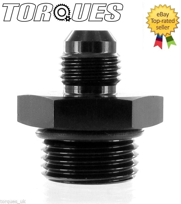 AN -6 (AN6 AN 06) to M22x1.5 SETRAB Oil Cooler Metric Adapter - Black
