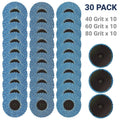 30x 2 inch Zirconia Flap Sanding Discs by Unbranded