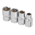 1/2" Drive Socket Set 10mm 13mm 17mm 19mm Metric Chrome Vanadium Hex