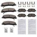8x Front Rear Brake Ceramic Pads Kit for Chevrolet Impala 2010-2013