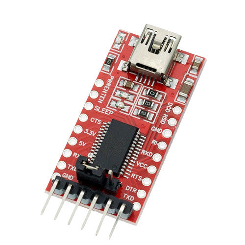 Ftdi Usb to Serial Adapter Ft232r Mini Usb Arduino Interface Red