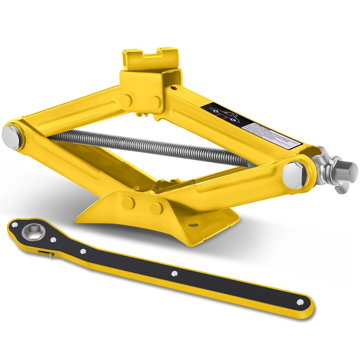 4-12.5 In 3306lbs Hydraulic Yellow Scissor Lift | Built Supply Co