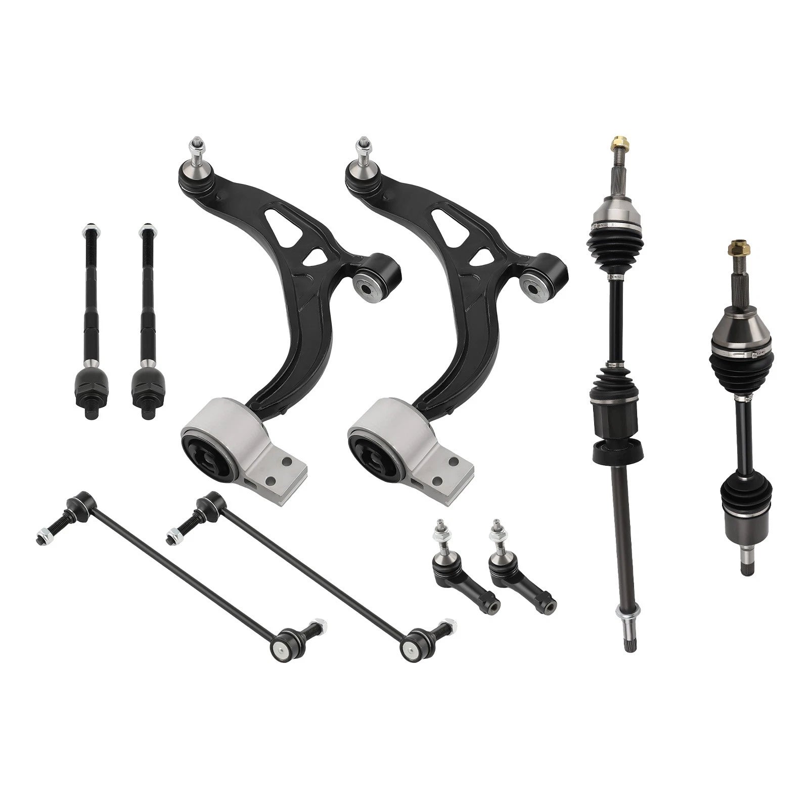 10pc Front Lower Control Arm CV Axle Sway Bar Link for 2011-2014 Ford Explorer