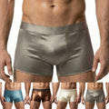 Glossy Satin-like Men's Boxer Shorts Ice Silk Seamless U Pouch