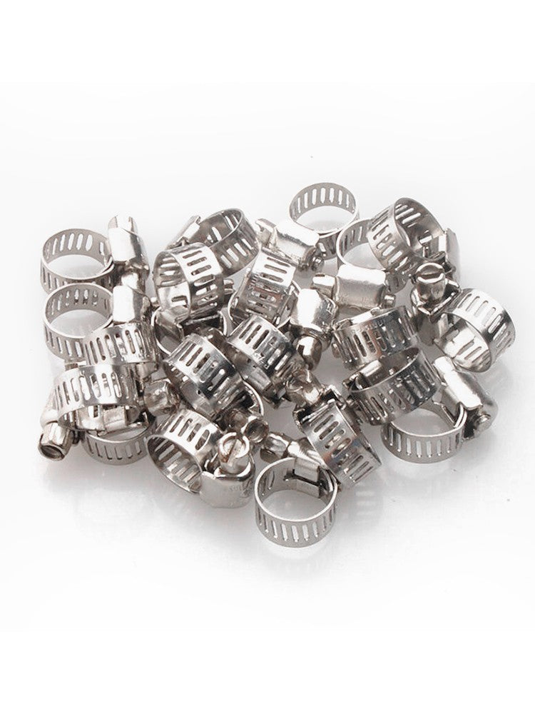 Worm Clips Hoses Replacement 20Pcs 1/2"-3/4" Adjustable Stainless Steel