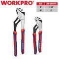 WORKPRO 2-Pieces 10 &amp; 8 Inch Groove Joint Plier Set Adjustable Water Pump Pliers