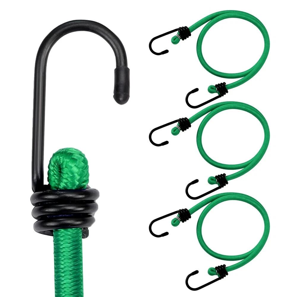 WORKPRO 24" Heavy Duty Bungee Cord Strap 4-PACK Tarp Bungie Elastic Tie Down Set