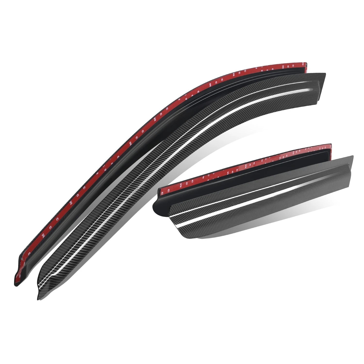 Fit 05-10 Honda Odyssey Glossy 3m Adhesive 4 Window Visors Rain Sun