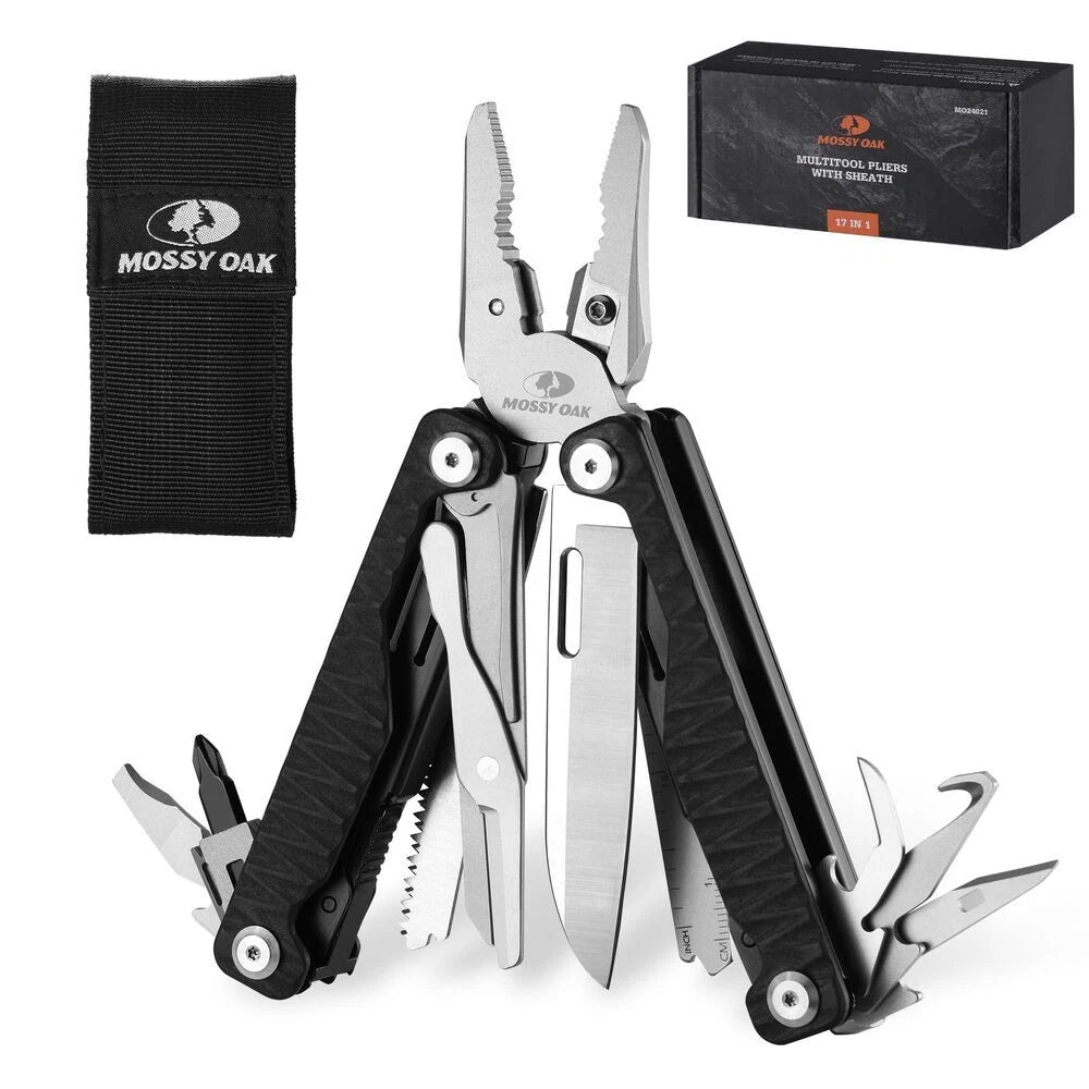 Mossy Oak 17-in-1 Stainless Steel Multitool Pocket Knife With