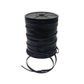 5mm Flat Black Leather Cord 100 Meters
