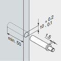 Blum Soft Close Piston & Adapter Plate Hinge Side Cabinet Door