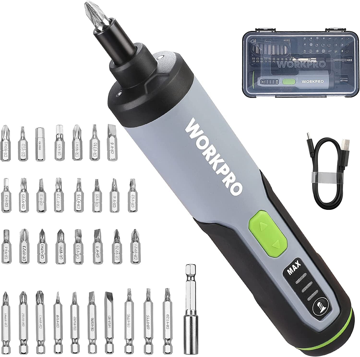 WORKPRO 4V Cordless Screwdriver Set by WORKPRO