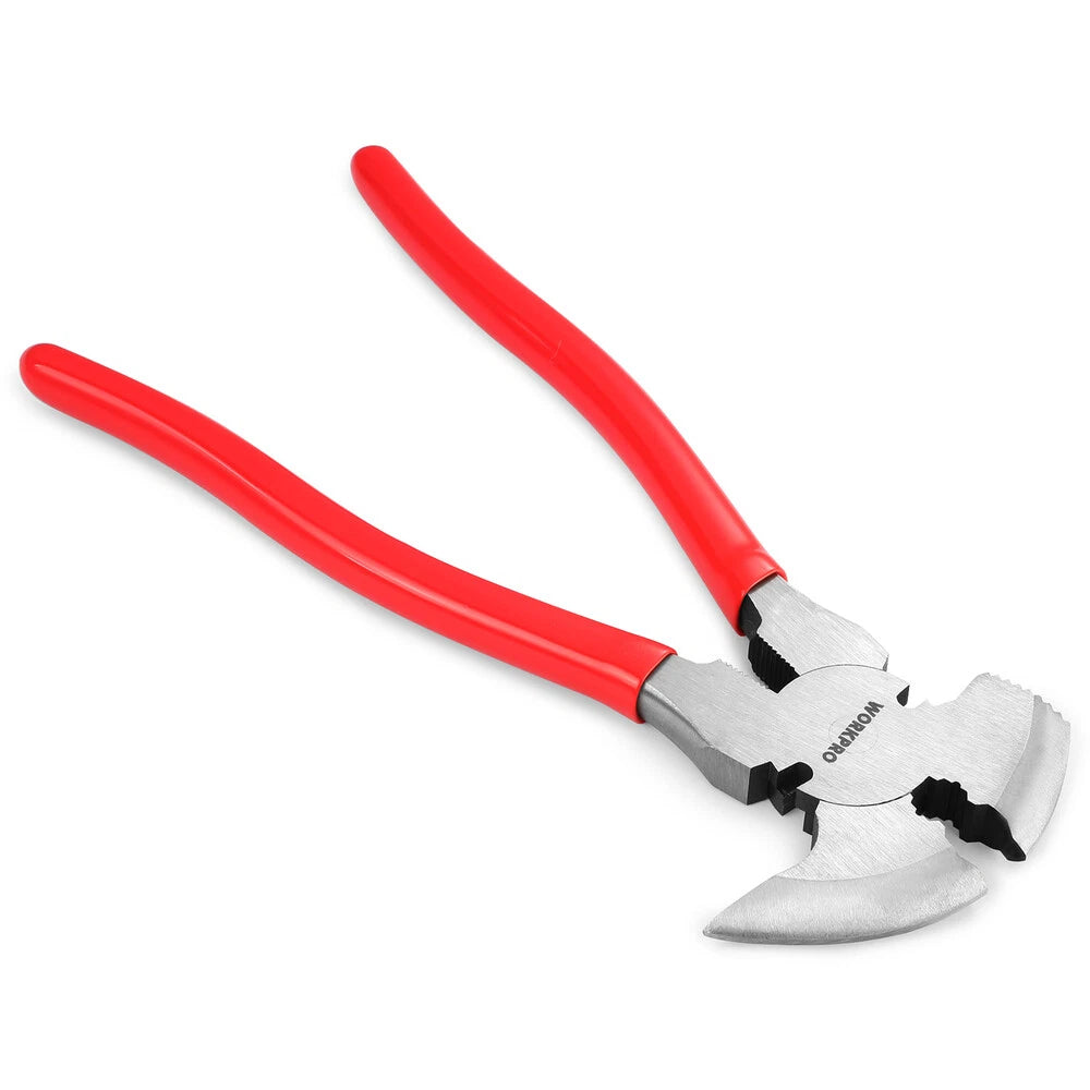 WORKPRO 10" Fencing Pliers Multi Tool Fence Pliers Heavy Duty Nail Puller Pliers