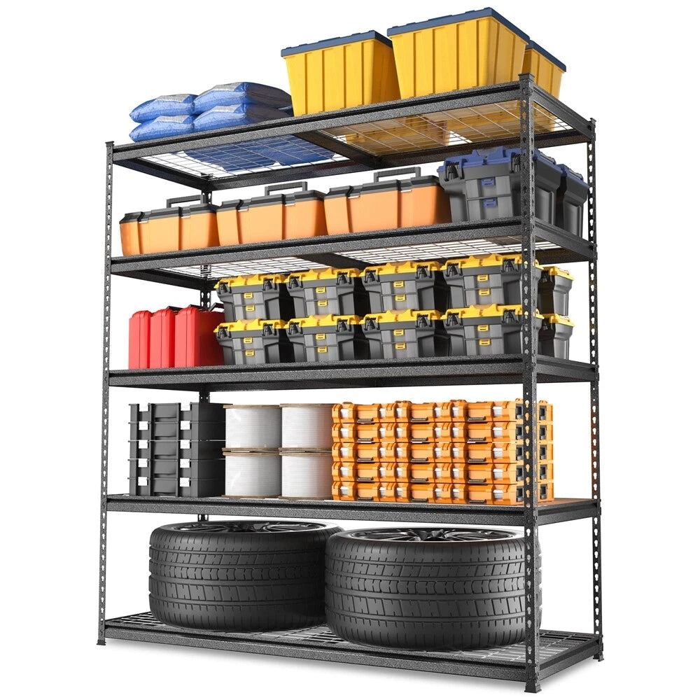 Workpro 5-tiers Heavy Duty Storage Shelves 48"x24"x72" Adjustable
