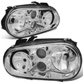 Fit 1999-2006 Vw Golf Gti Pair Chrome Housing Clear | Built Supply Co