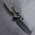 Flissa Folding Pocket Knife Tactical Knife 3.5" Stonewash Blade