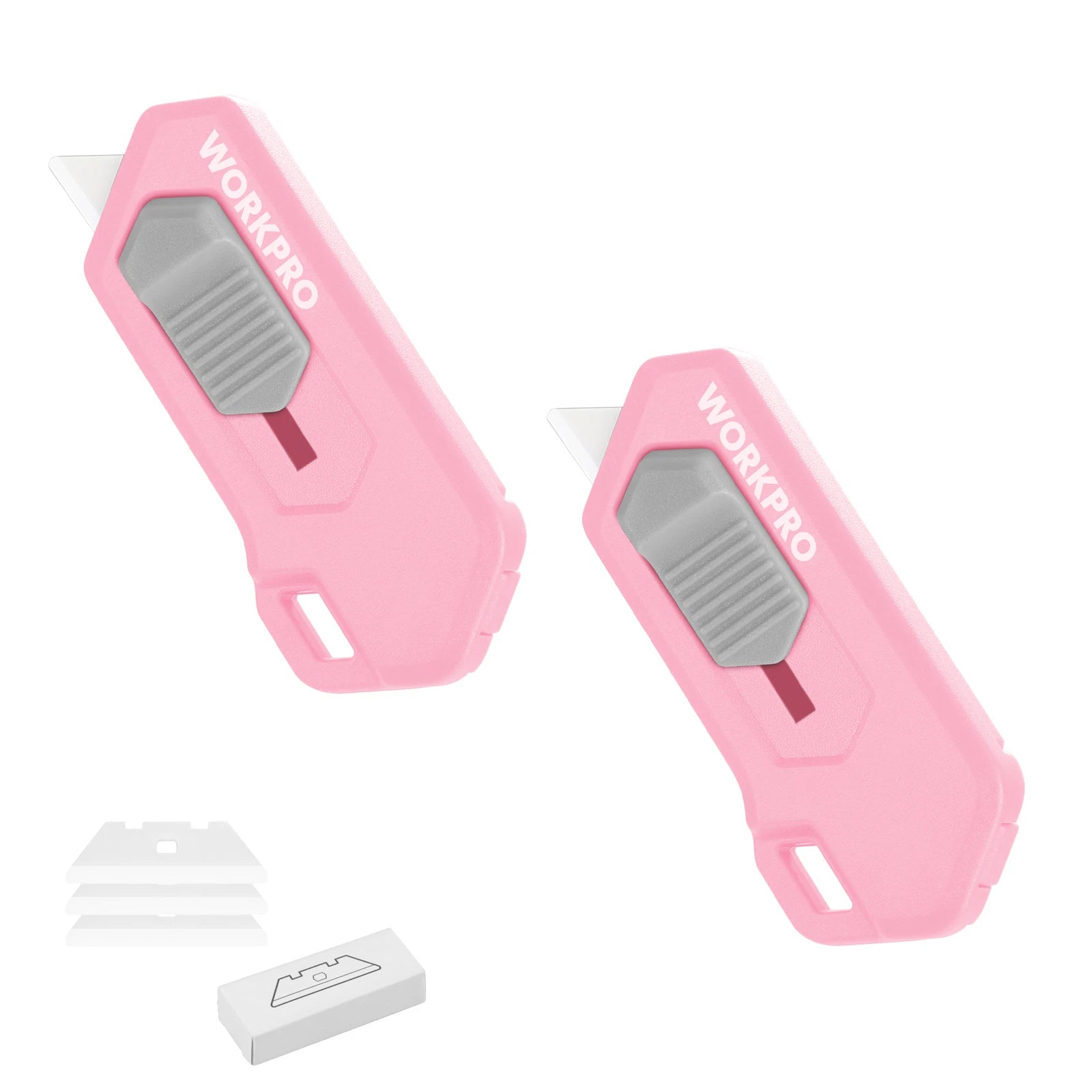 Workpro Safe Ceramic Box Cutter Small -Pink With Extra Blades Quick