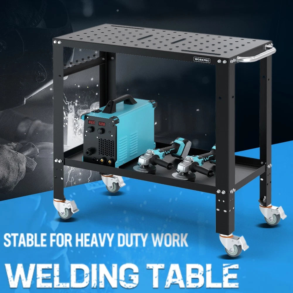 WORKPRO Welding Table 36"x18" 1200 LBS Nitriding Tabletop Welding Workbench Cart