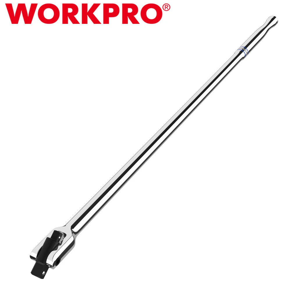 WORKPRO 24" Length Dual Drive Breaker Bar 3/8" 1/2" Drive Heavy Duty Breaker Bar