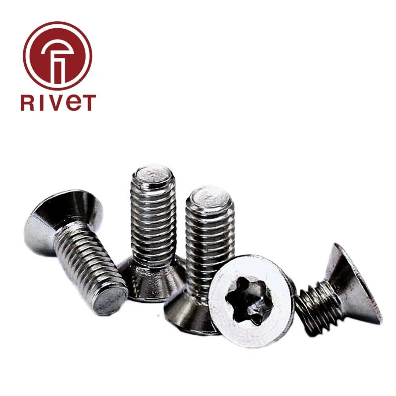 stainless steel Countersunk head 6-flap flat head machine security screws