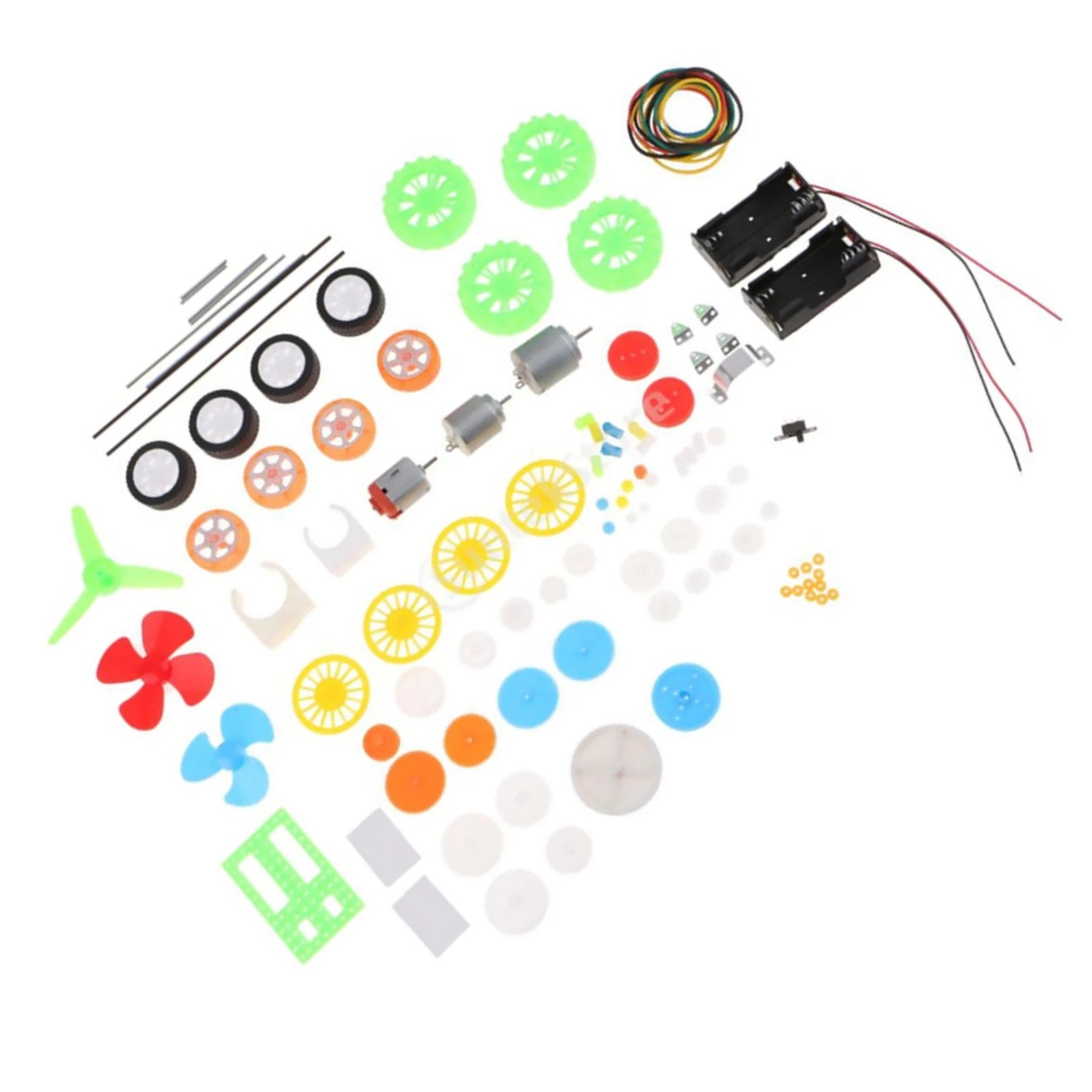 Plastic Car Accessories Gears Motor Tires Kids Educational Toys Diy