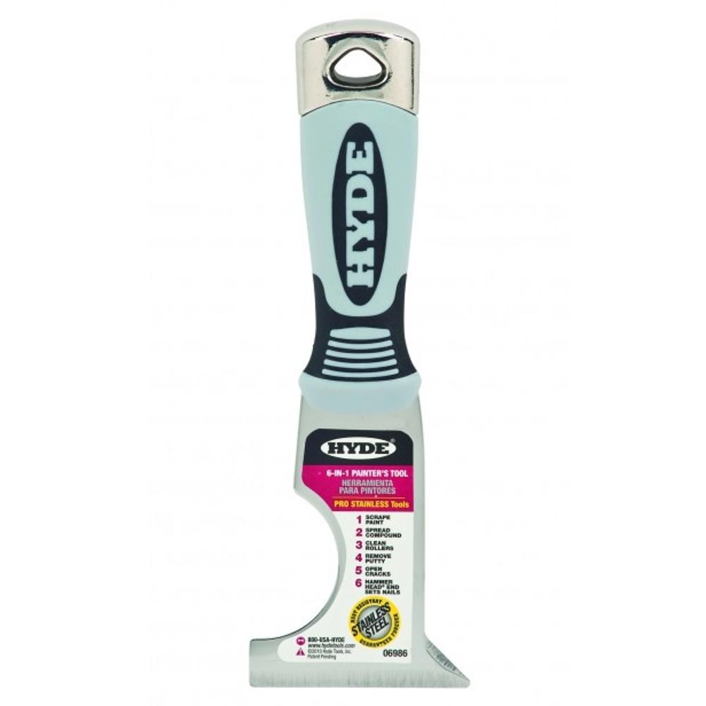 Hyde 06986 Pro Stainless Steel 6-in-1 Painters Tool 64MM (2.5")