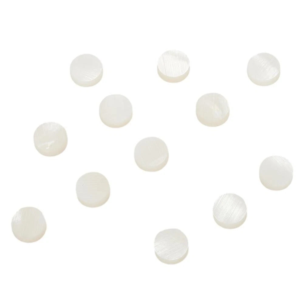 White Mother Of Pearl Inlay Dots Tone Point Guitar Bass Fretboard Diy