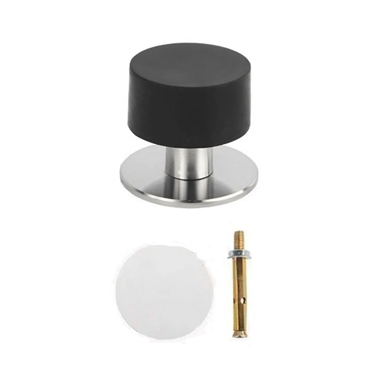 1* Door Stopper Holder Floor Wall Mounted Nail-free Doorstop Steel