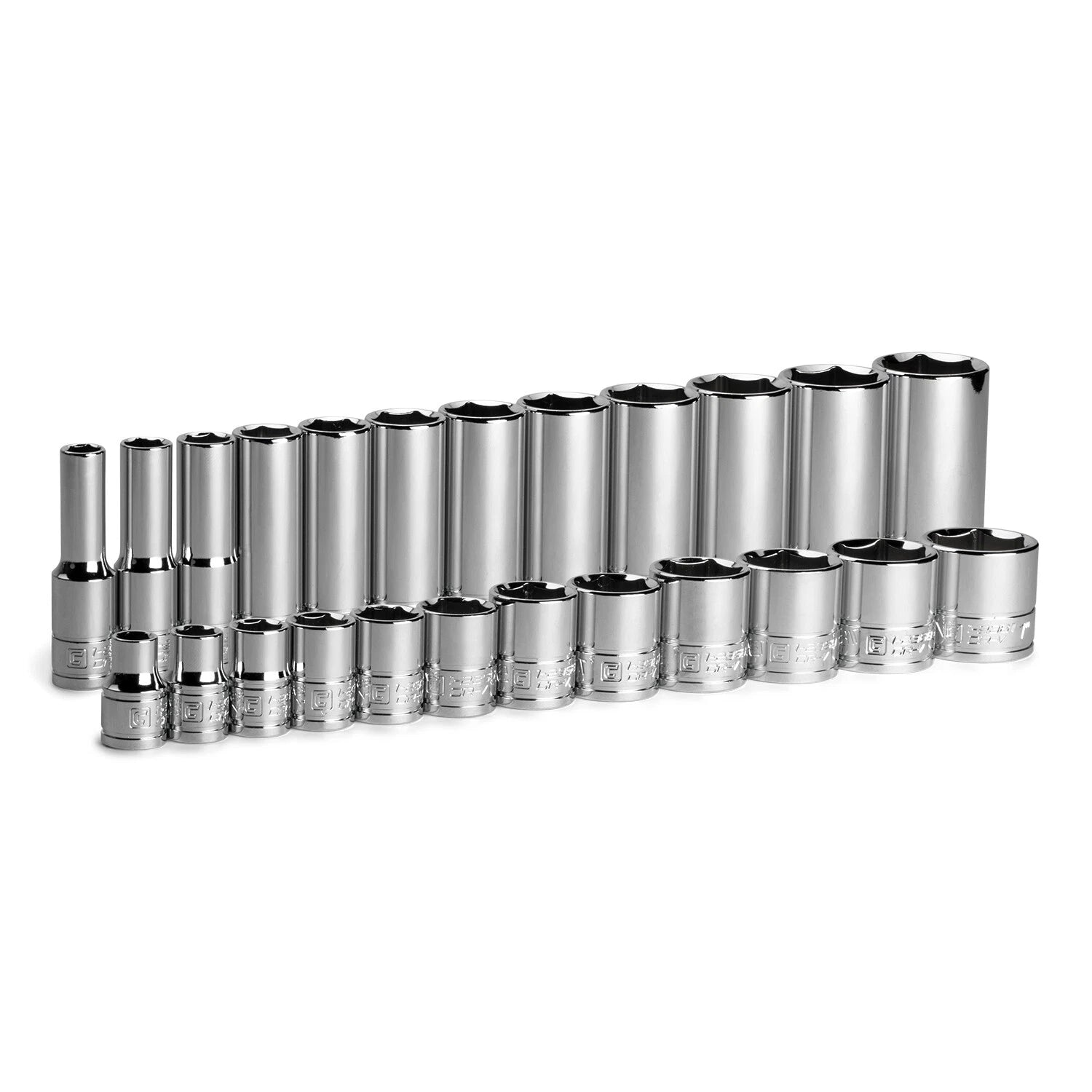 Capri Tools 3/8 In. Drive Shallow And Deep 6-point Socket Set, Sae,