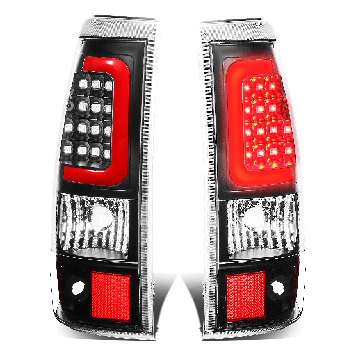 For 2003-2007 Silverado Sierra Red Led C-tube Bar | Built Supply Co