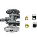 XFITTING 3/8" x 3/8" OD Comp. x 1/2" Pex Dual Straight Valve - 1 Pack