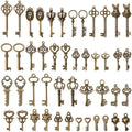 Lot Old Vintage Antique Skeleton Keys Large Small Necklace Pendant