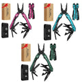 FLISSA NEW 16-in-1Multi Tool Pliers Stainless Steel EDC Multitool Red/Blue/Green